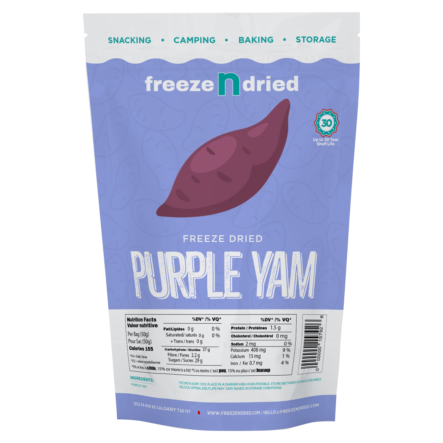 Freeze Dried Purple Yam